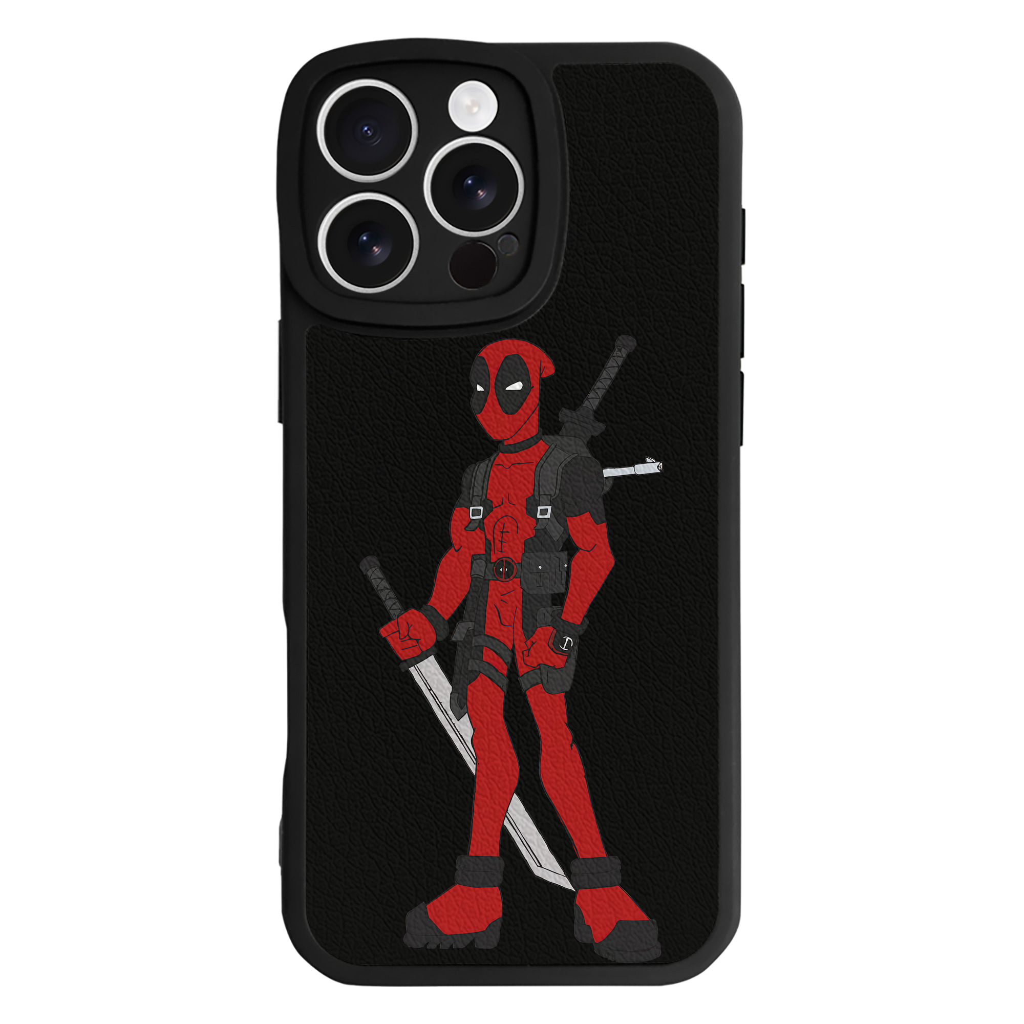 （画像用） Deadpool デッドプール 【iPhone 16シリーズ対応】シリコンスマホケース（レザー調） 材質：シリコン